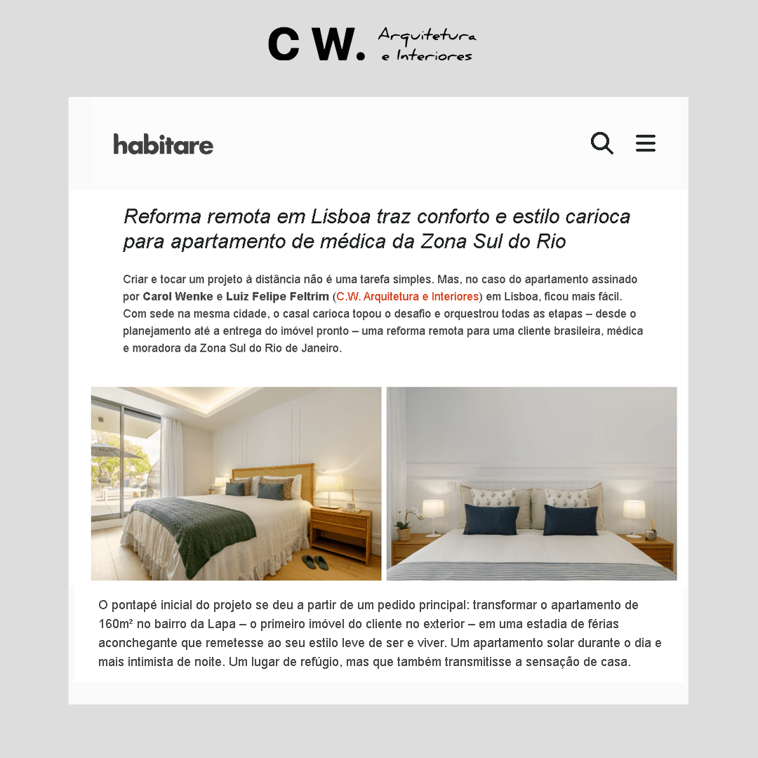 Projeto de reforma residencial remota em Lisboa.